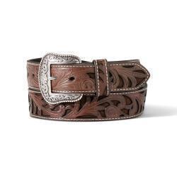 Ceinture Ariat femme florale brune