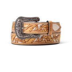Ceinture florale en cuir naturel Ariat