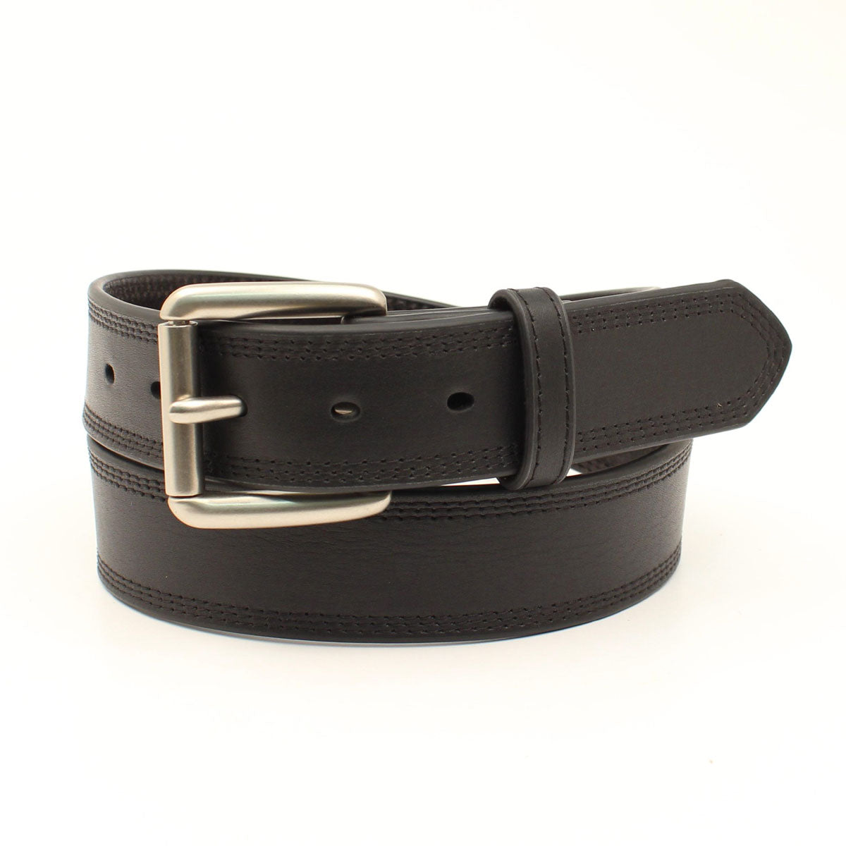Ceinture en cuir lisse noire Ariat