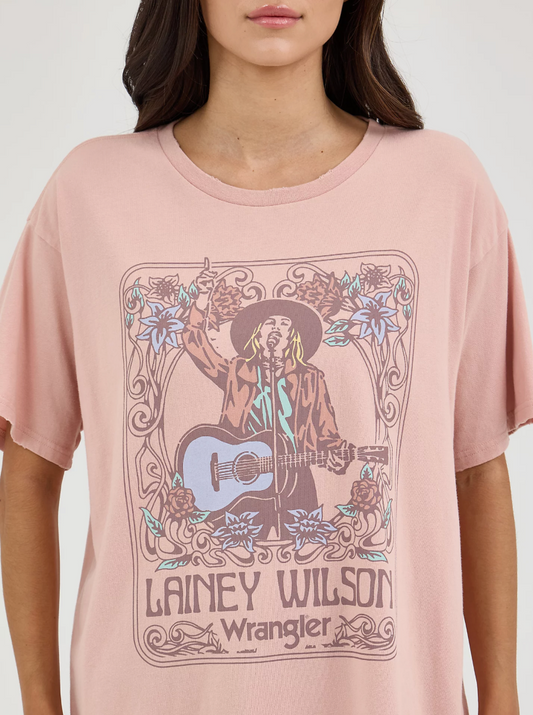 T-Shirt oversize Lainey Wilson Wrangler Misty Rose