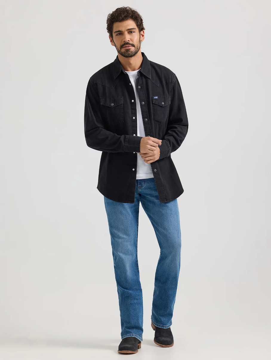 Chemise Wrangler Black Denim