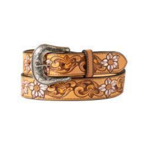Ceinture Nocona Metallic Pink Flowers