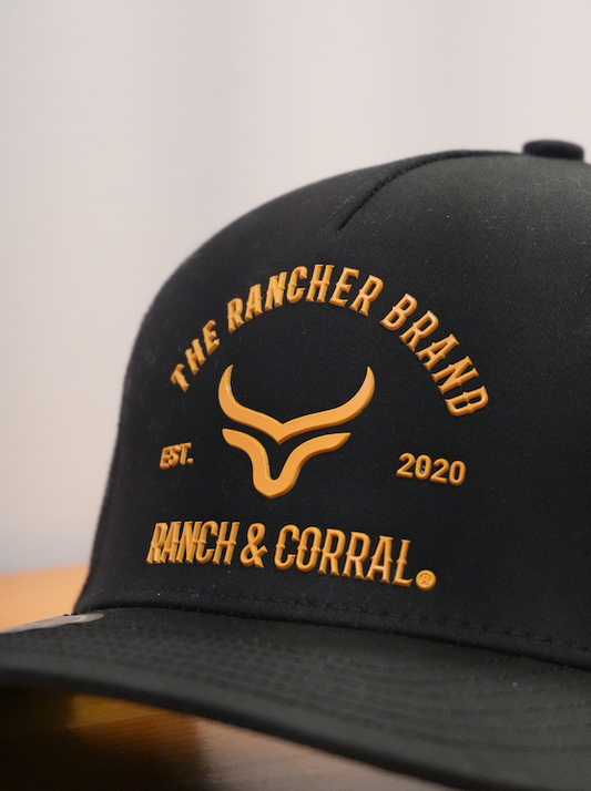Casquette Ranch & Corral noire avec logo jaune