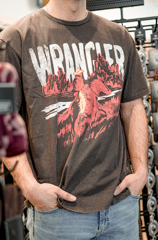 T-Shirt Wrangler Red Cowboy