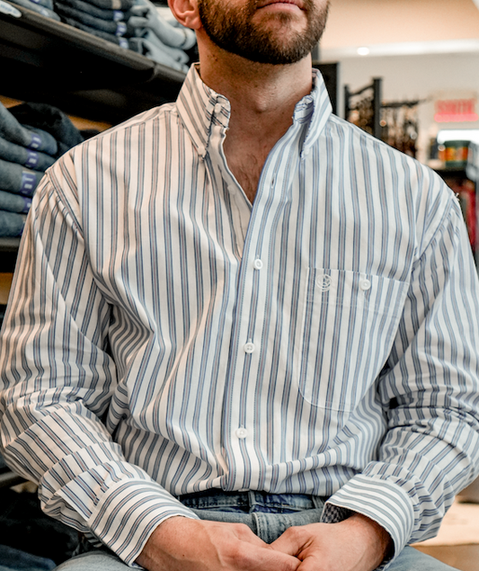 Chemise Wrangler® X George Strait Blanche/bleue