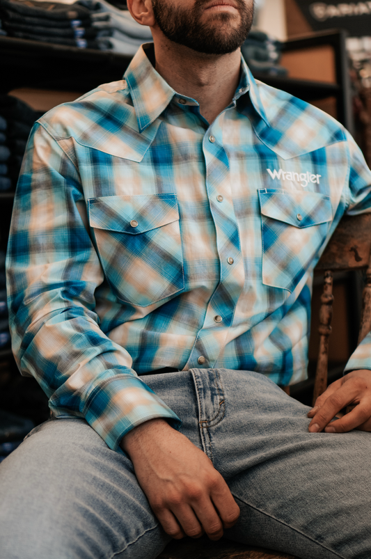 Chemise Wrangler à carreaux avec logo