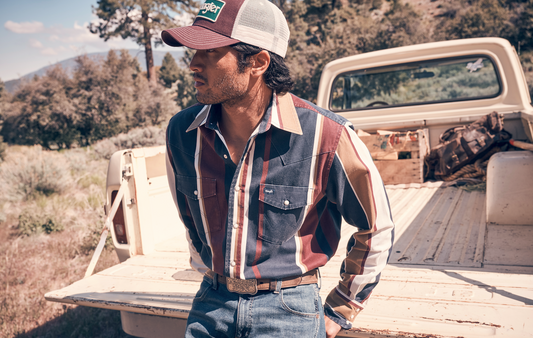 Chemise Wrangler® Vintage Brushpopper Navy Multi