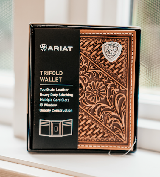 Portefeuille Ariat Trifold en cuir