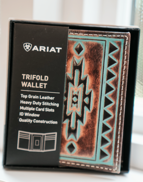 Portefeuille Ariat Aztec turquoise