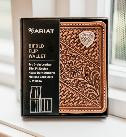 Portefeuille Ariat Bi-Fold en cuir