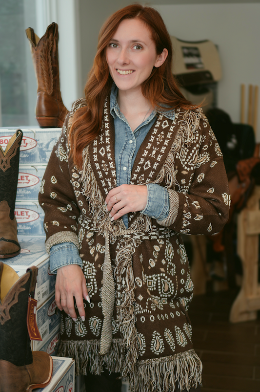 Cardigan Lyla + Luxe avec franges