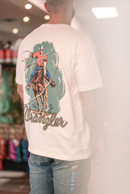 T-shirt Wrangler roper Antique White