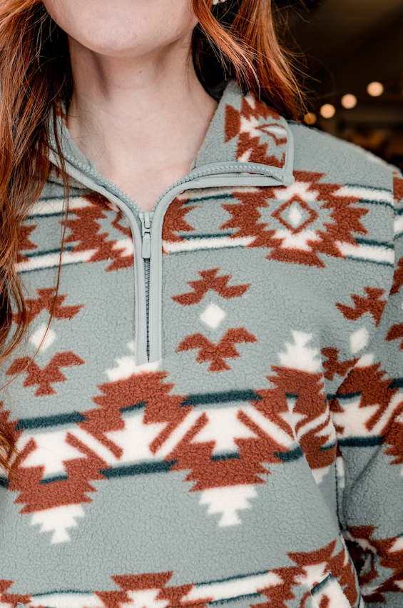 Pull Wrangler Retro® Punchy Sherpa 1/4 Zip