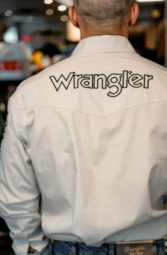 Chemise Wrangler avec logo grise