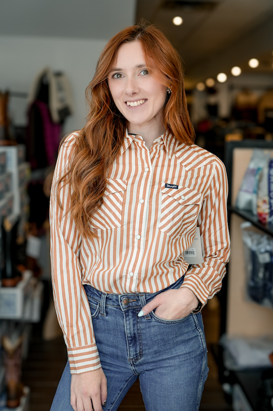 Chemise Wrangler rayée jaune