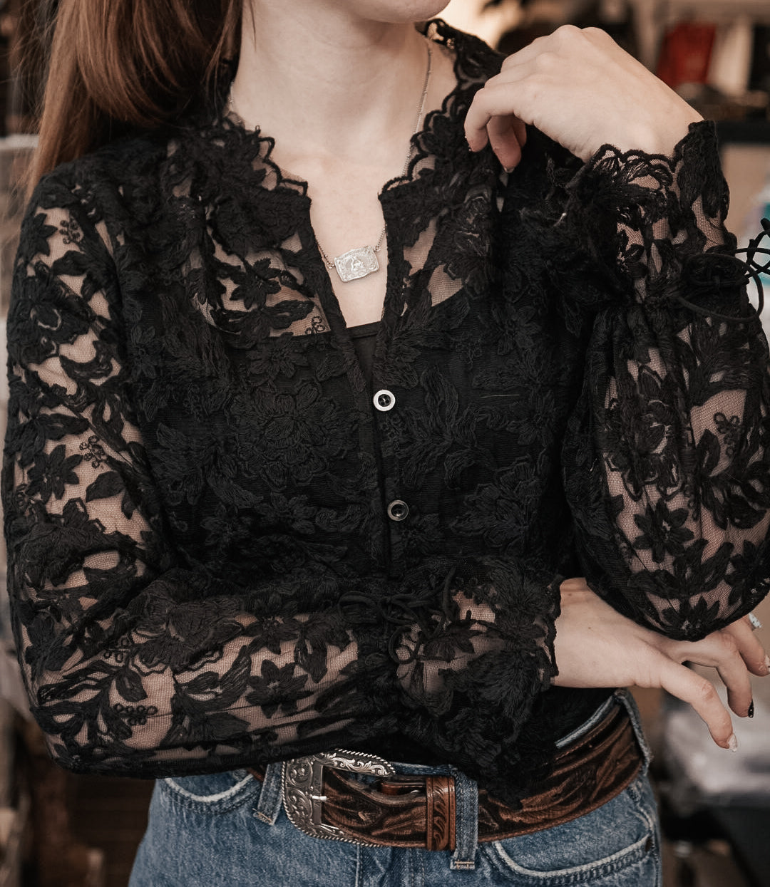 Blouse en dentelle Rollback