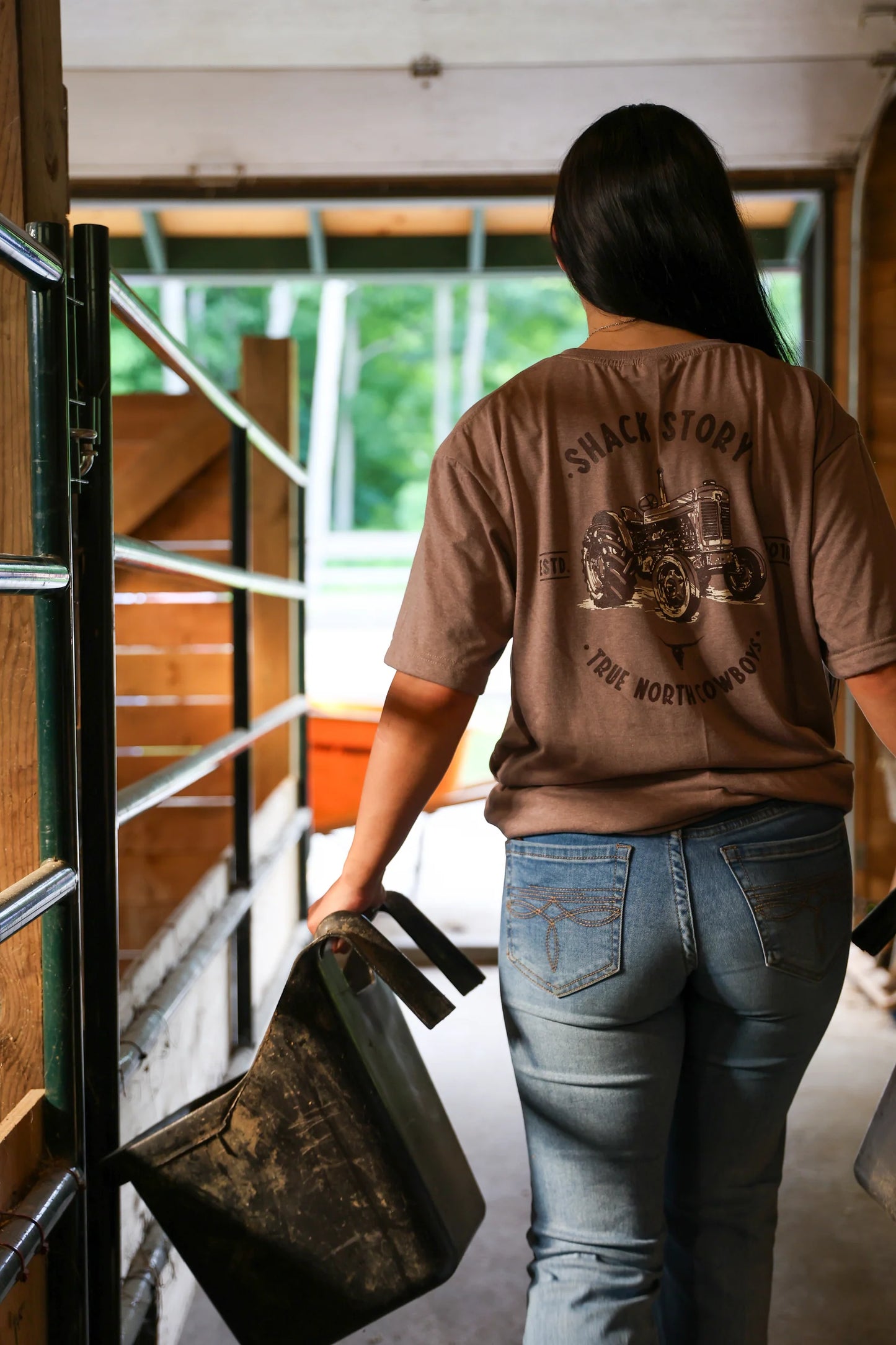 T-Shirt Tracteur Brun Shack Story