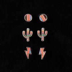 Boucles d'oreilles Silver Stike ensemble de 3 Serape