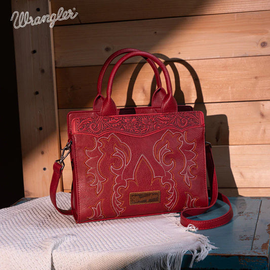 Tote bag rouge brodé Wrangler