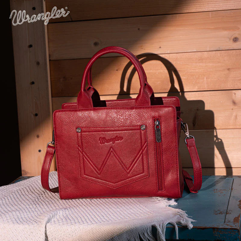 Tote bag rouge brodé Wrangler