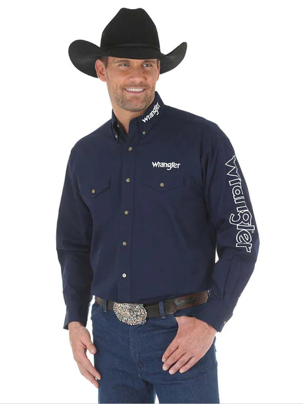 Chemise Wrangler avec logo manches longues