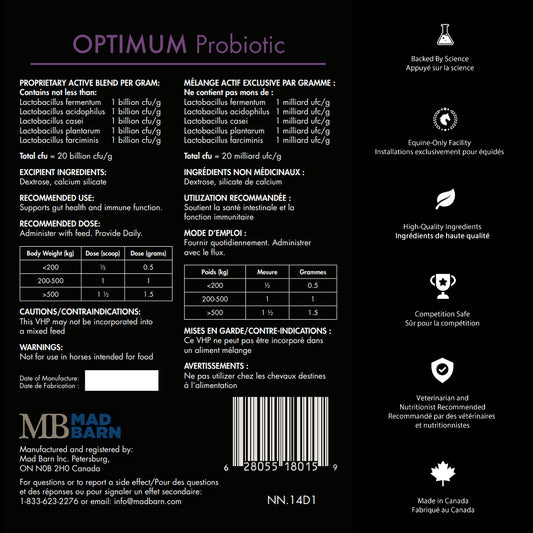 Optimum Probiotic MadBarn 500g