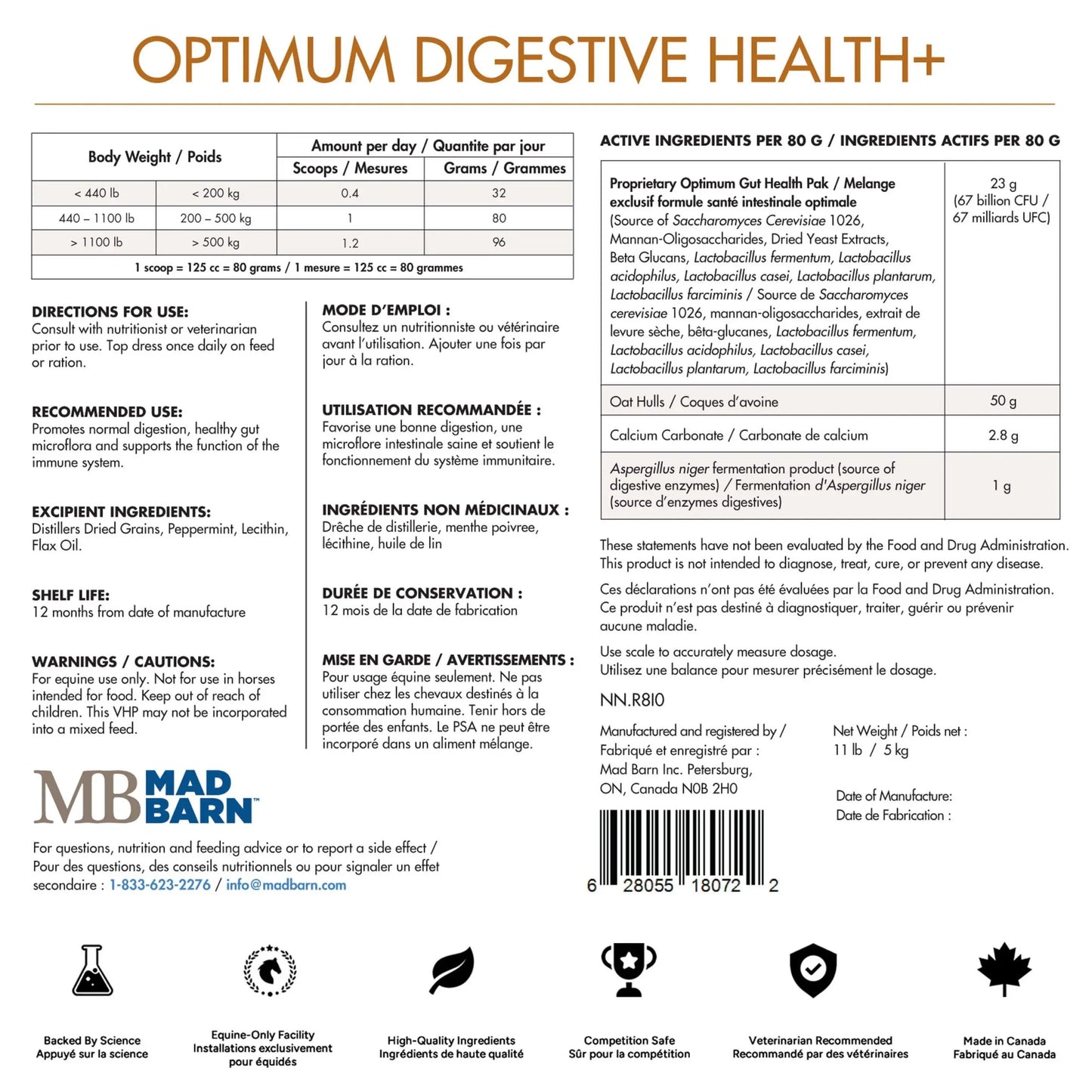 Optimum Probiotic MadBarn 60g