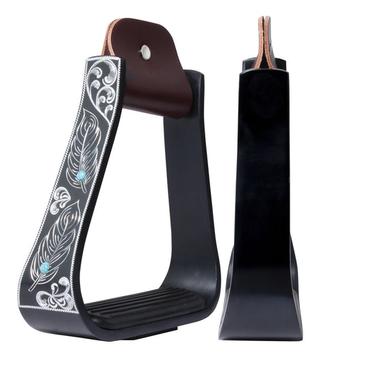 Professional's Choice Turquoise Feather Stirrup